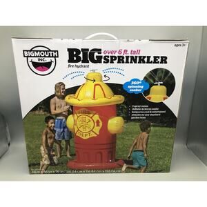 BigMouth Inc. Giant Inflatable Fire Hydrant Backyard Water Sprinkler 6 ft. Tall